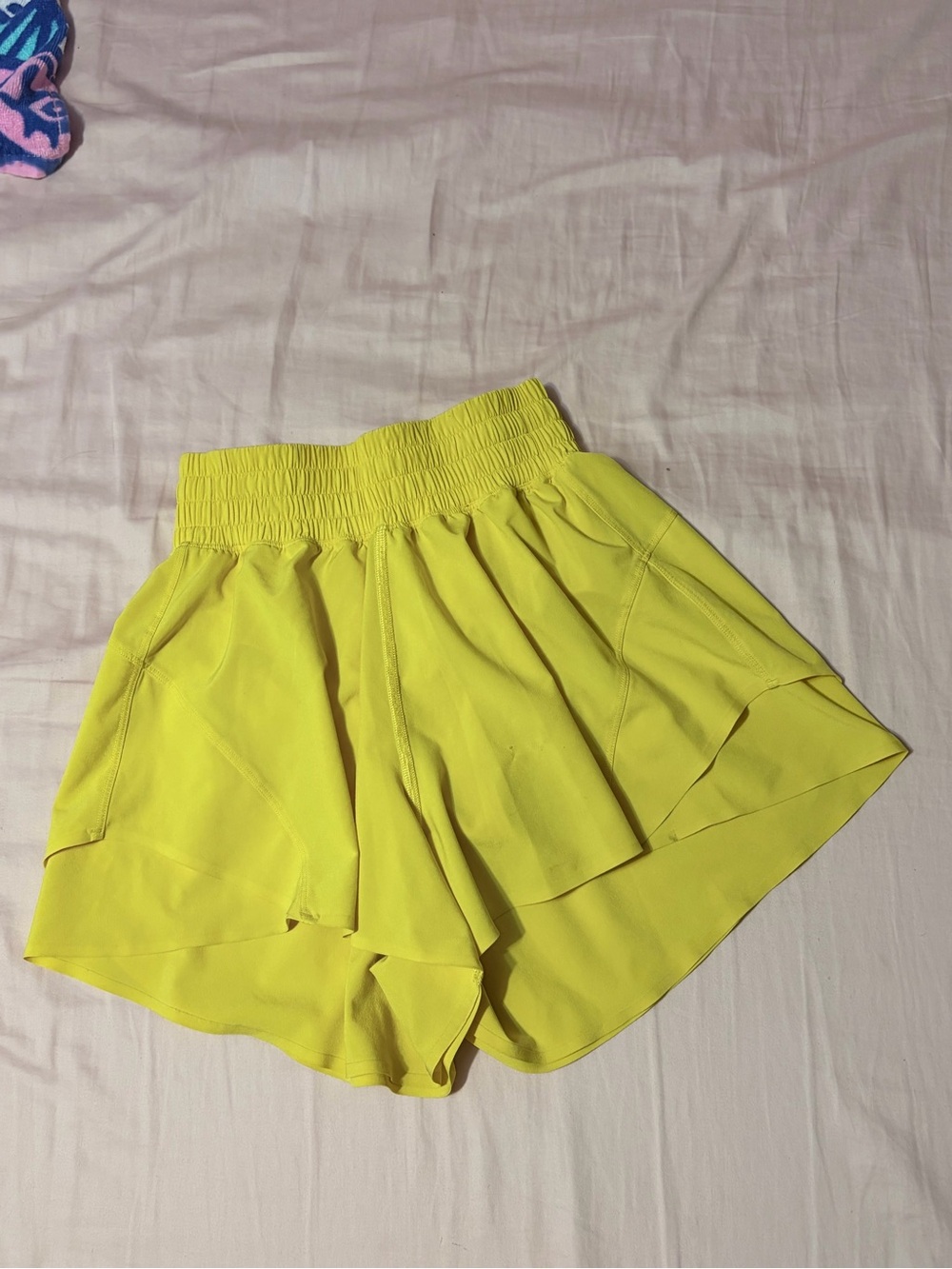 lululemon athletica Yellow Ruffled Active Skort
